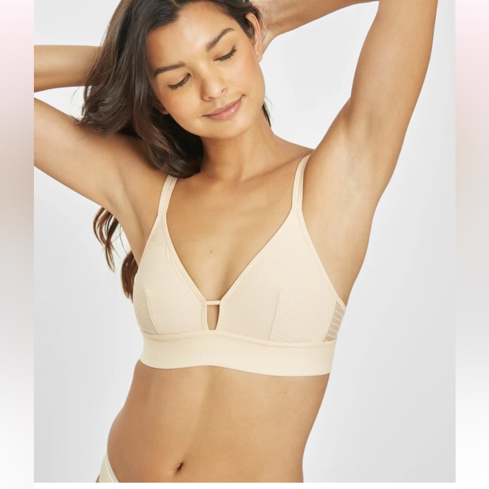 LIVELY stripe mesh bralette sizeM